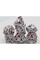Foam Brain Games Hollow Blood Bones Poly 7 Metal Dice Set