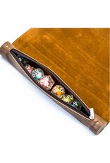 Foam Brain Games Brown Roll Up Leatherette Dice Mat