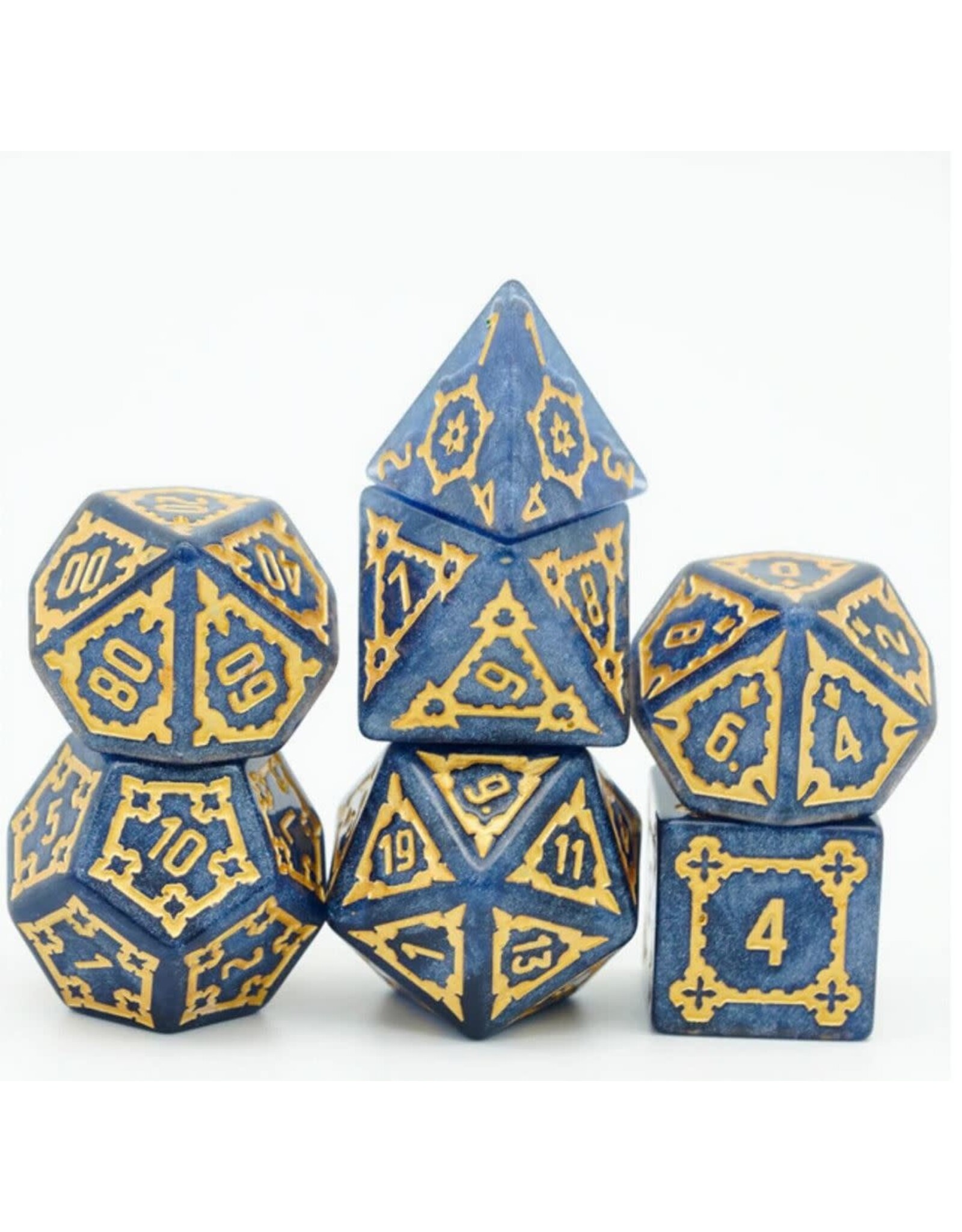 Foam Brain Games Huge Blue Castle Poly 7 Dice Set