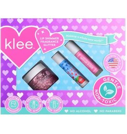 Klee Naturals/Easy A Upside Down - 3pc Makeup - Fragrance, Lip Shimmer, Bio-Glitter