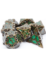 Foam Brain Games Ancient Forest Arrow Poly 7 Metal Dice Set