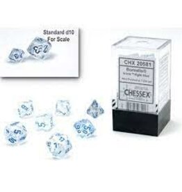 Chessex Borealis Icicle/light blue Mini-Poly 7 Dice Set