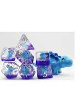 Foam Brain Games Blue Stegasaurus Poly 7 Dice Set