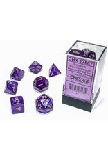Chessex Royal Purple w/gold Borealis Luminary Poly 7 Dice Set