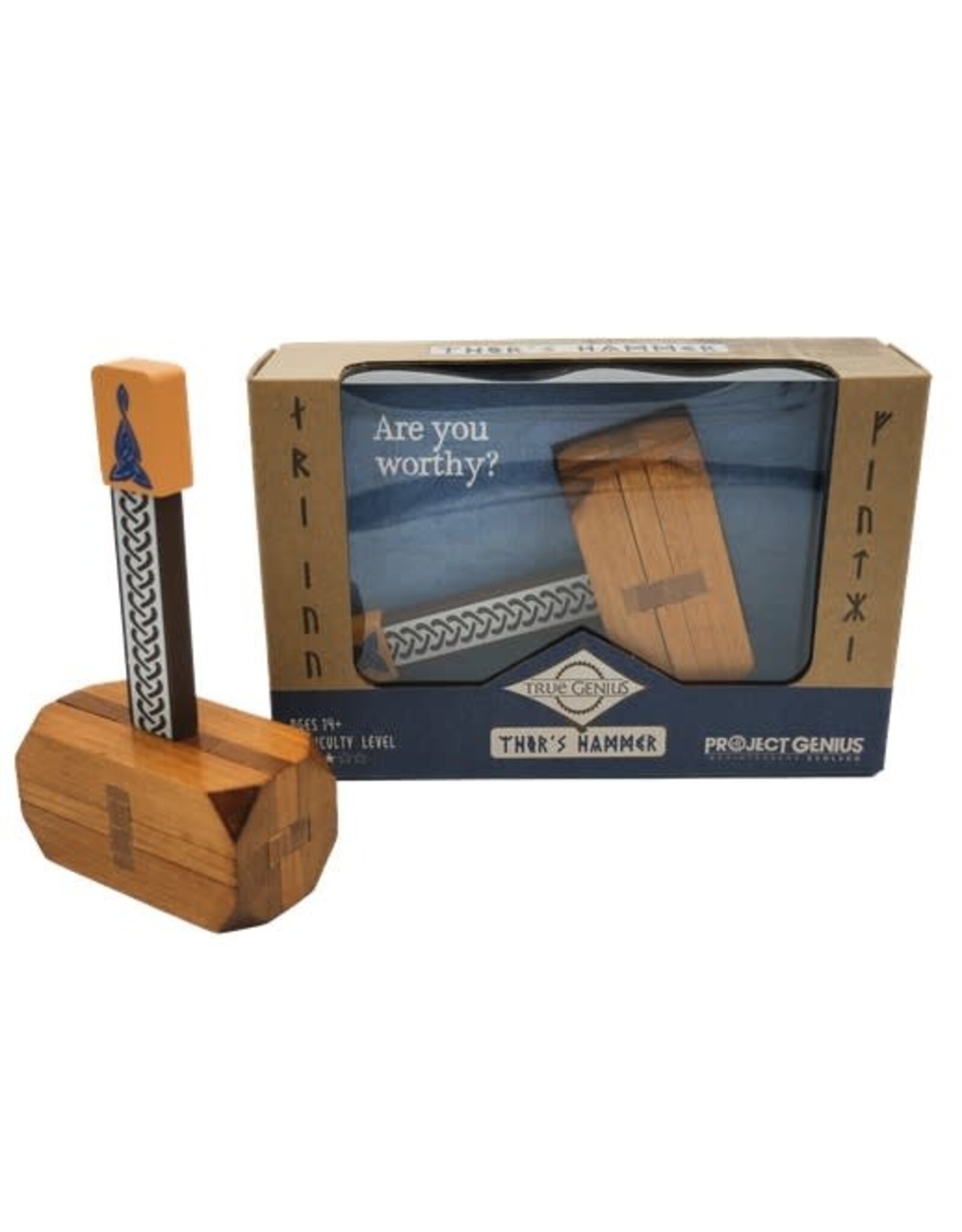 True Genius Thor's Hammer Wood Puzzle