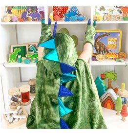 Great Pretenders Dragon Cape with Claws, Green/Blue,  Size 5-6