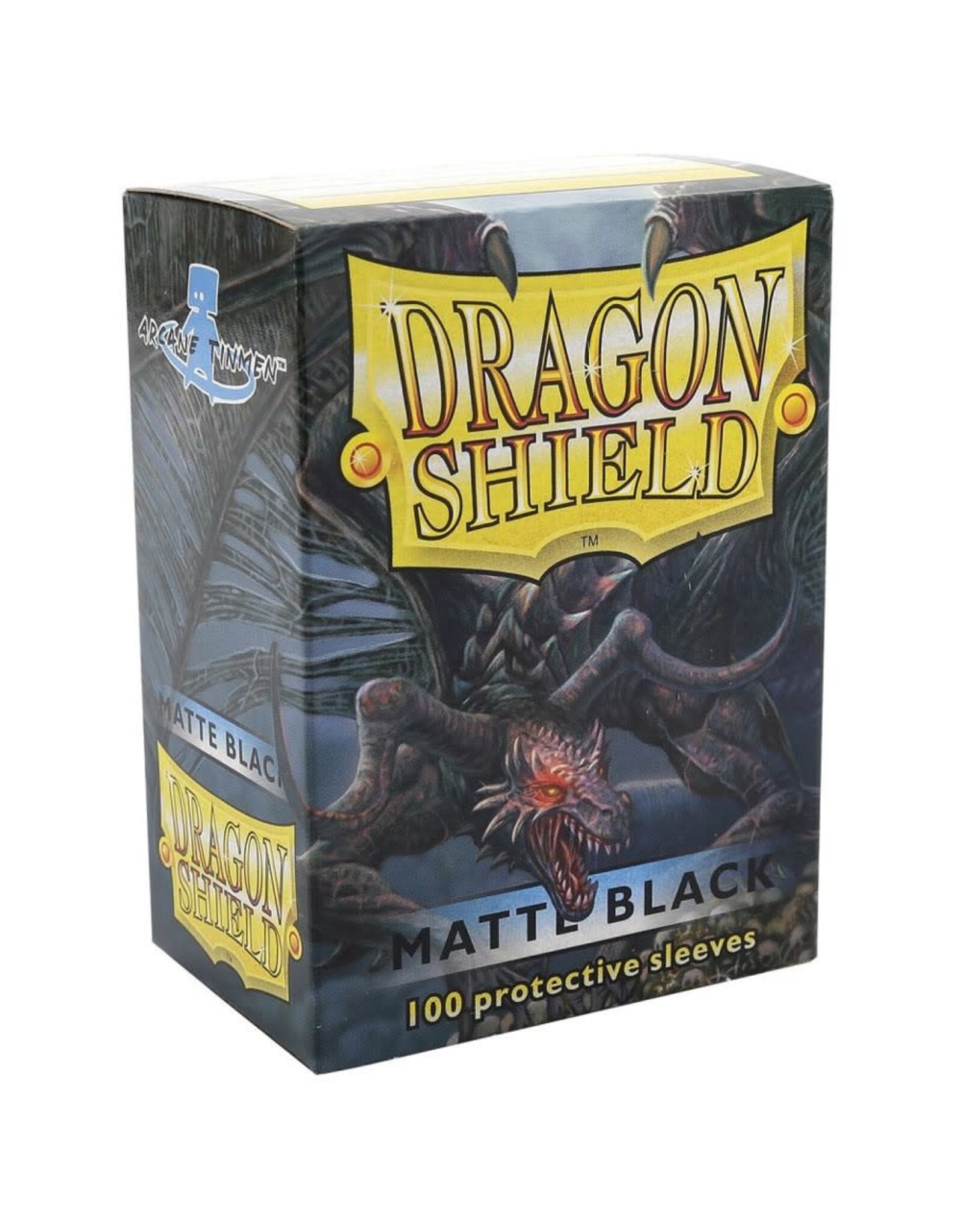 Arcane Tinmen Card Sleeves: Dragon Shields: (100) Matte Black