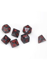 Chessex Velvet Black w/red Poly 7 dice set