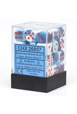 Chessex Astral Blue-White/red Gemini 12mm d6 dice set