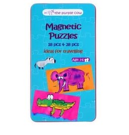 The Purple Cow Magnetic Puzzles Travel Game