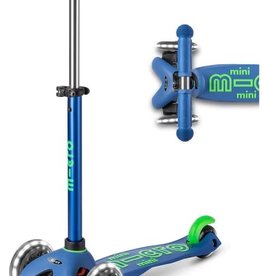 Micro Kickboard Mini Micro Deluxe Scooter LED - Crystal Blue
