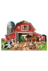 Melissa & Doug Busy Barn Yard Shaped Floor Puzzle