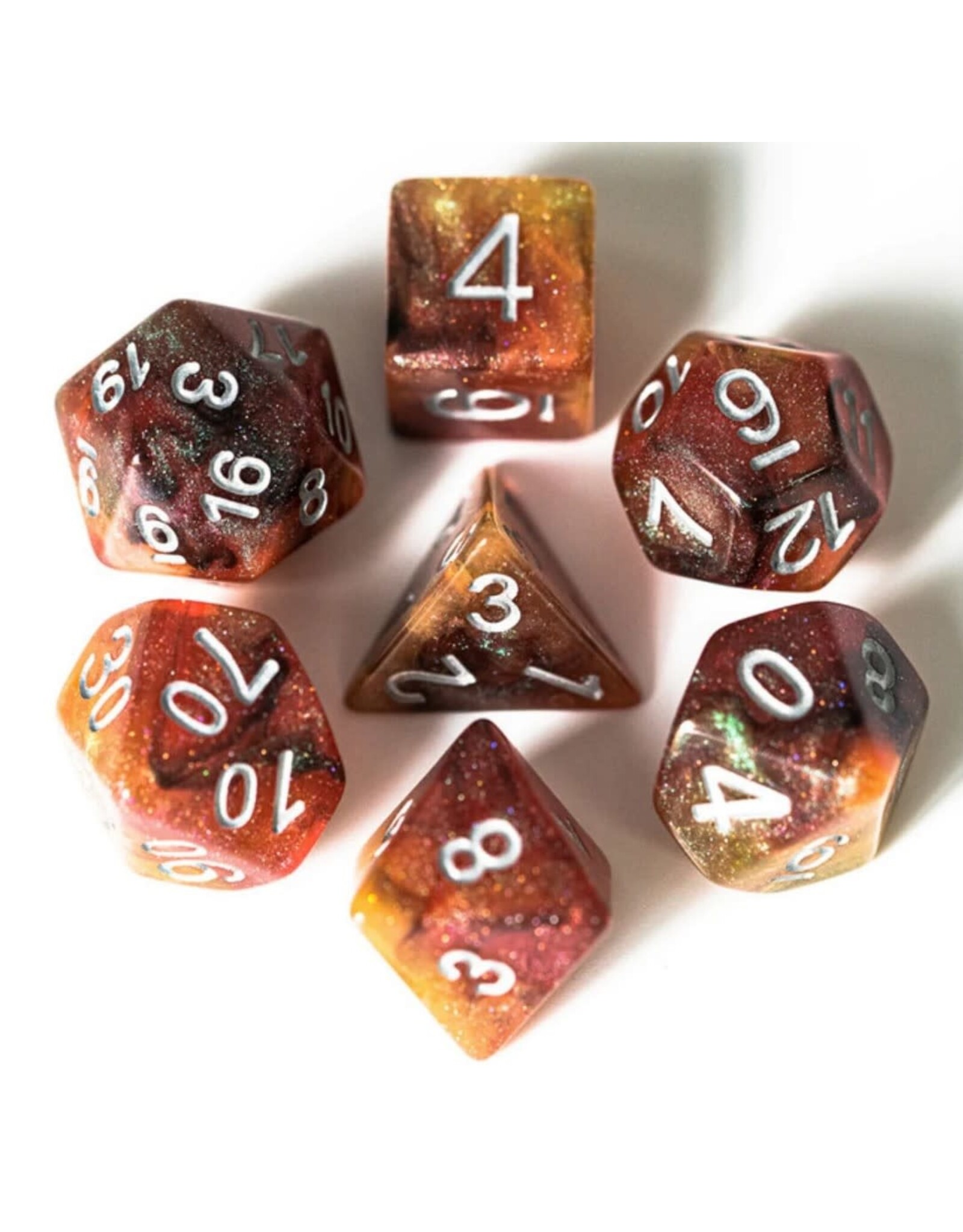 Foam Brain Games Copper Cosmos Poly 7 Dice Set