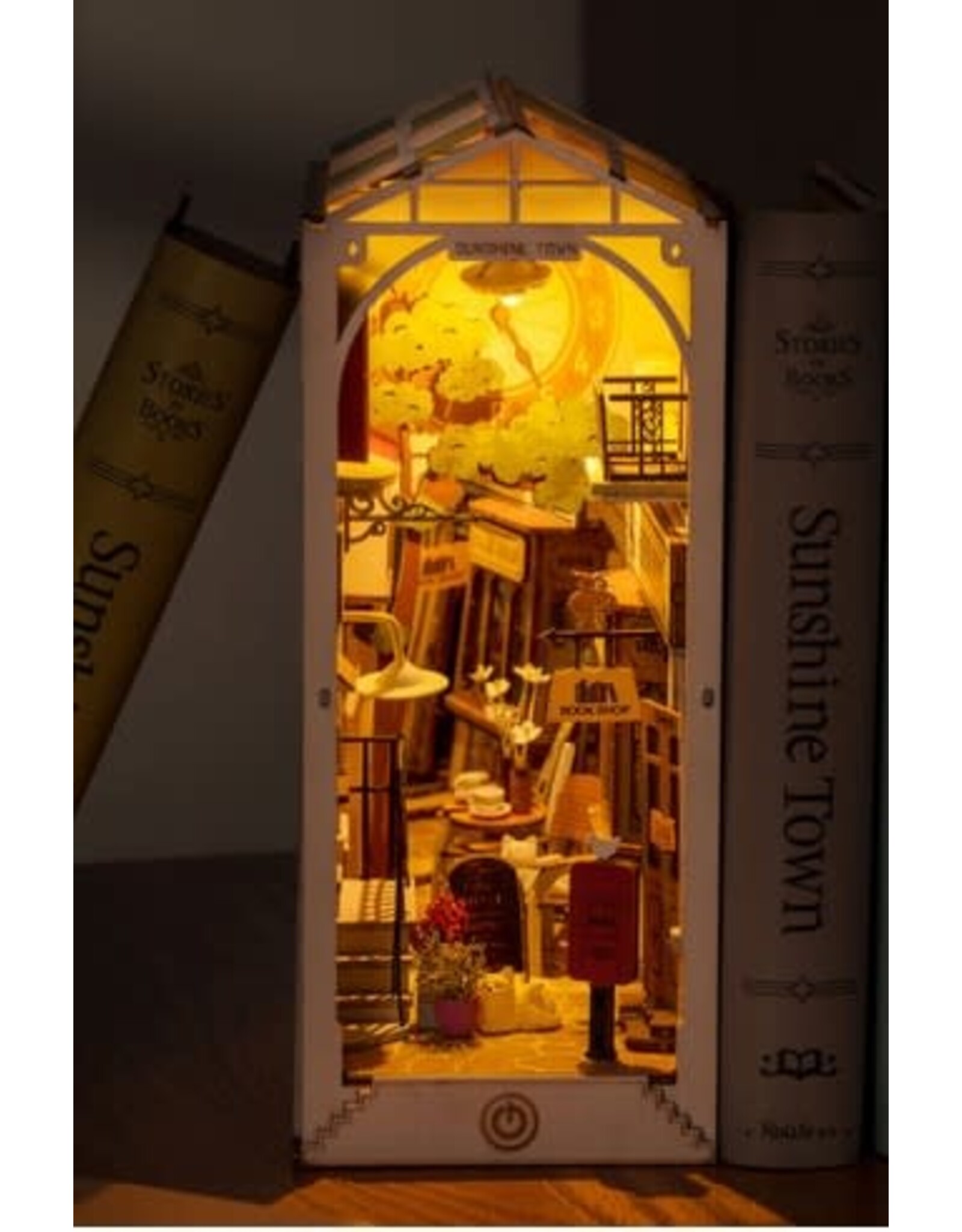 Hands Craft US Inc DIY Miniature House Kit : Sunshine Town Book Nook