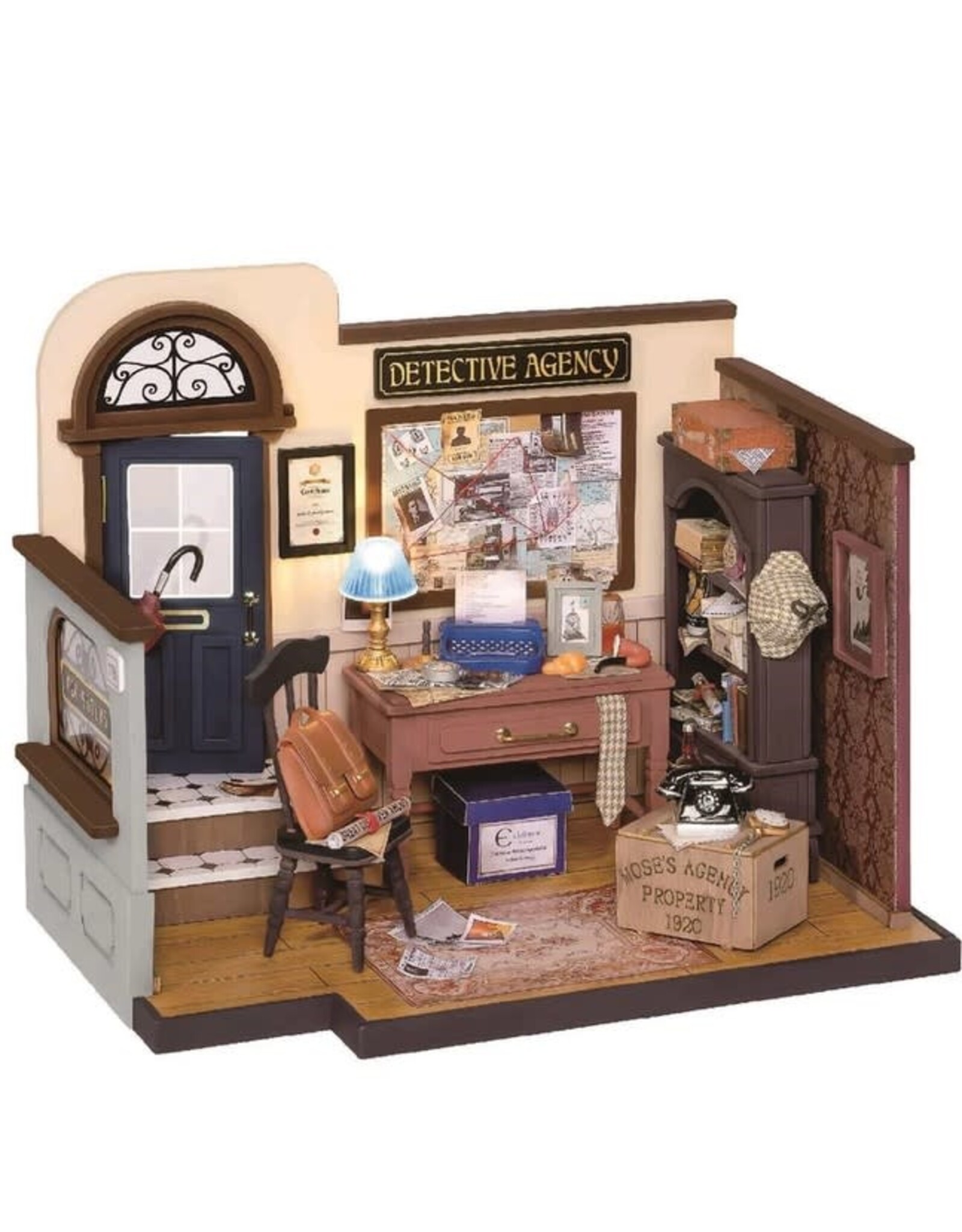 Hands Craft US Inc DIY Miniature House Kit : Mose's Detective Agency