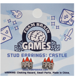 Foam Brain Games Castle Stud Earrings