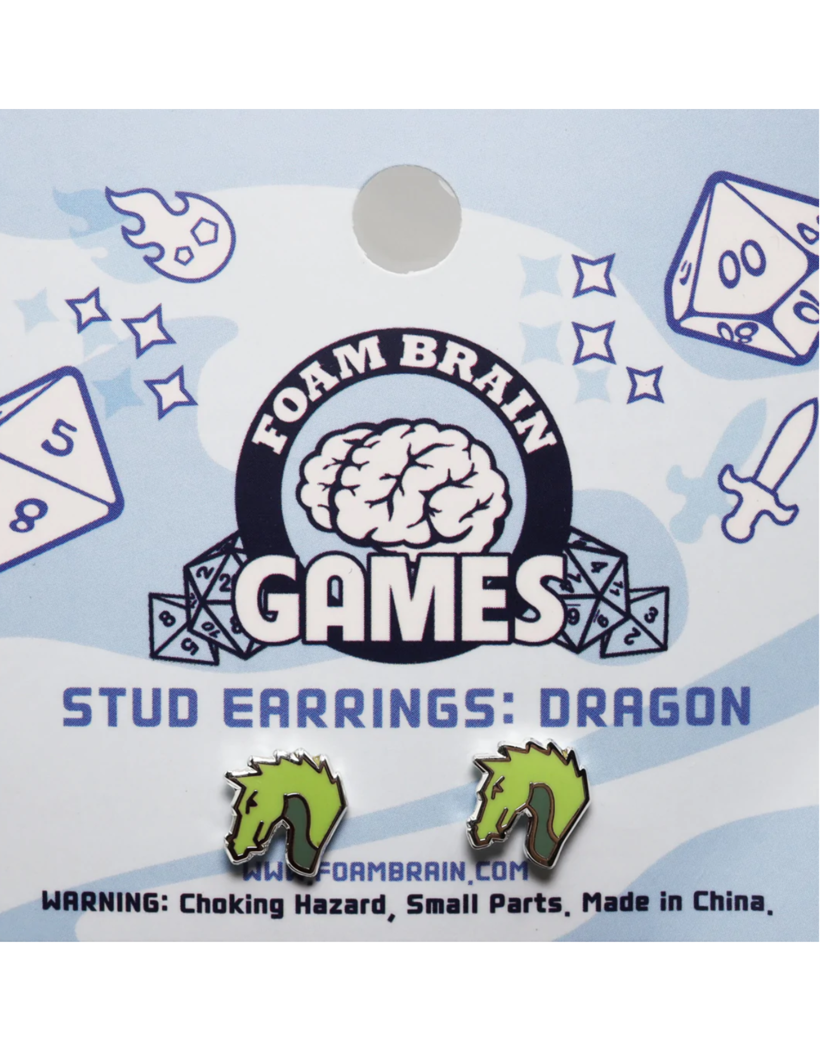 Foam Brain Games Dragon Stud Earrings