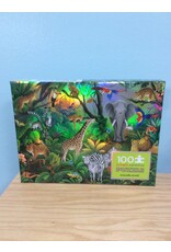 Crocodile Creek Holographic Jungle Paradise 100pc Puzzle