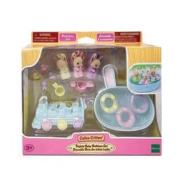 Calico Critters Triplets Baby Bathtime Set