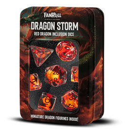 Fanroll Dragon Storm: Red Dragon Inclusion Poly 7 Dice Set