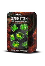 Fanroll Dragon Storm: Green Dragon Inclusion Poly 7 Dice Set
