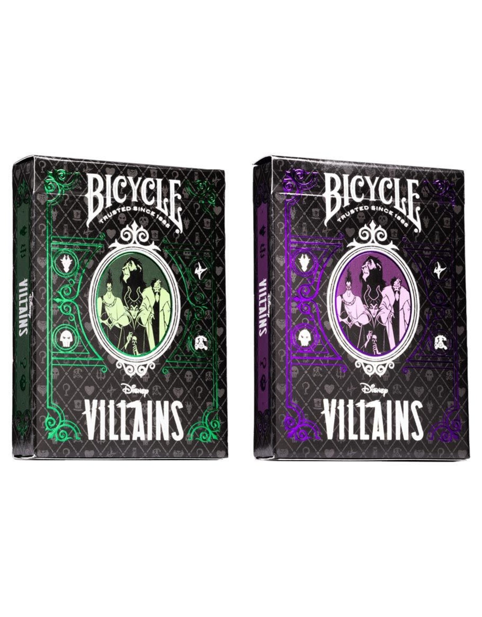 Bicycle Playing Cards: Disney Villains Green/Purple Mix