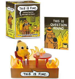 Running Press This Is Fine Talking Figurine  With Light and Sound!