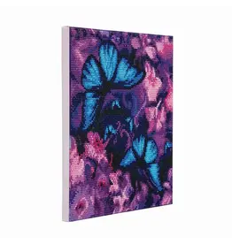 Craft Buddy Crystal Art Mounted Kit: Blue Violet Butterflies