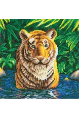 Craft Buddy Crystal Art Mounted Kit: Tiger Pool