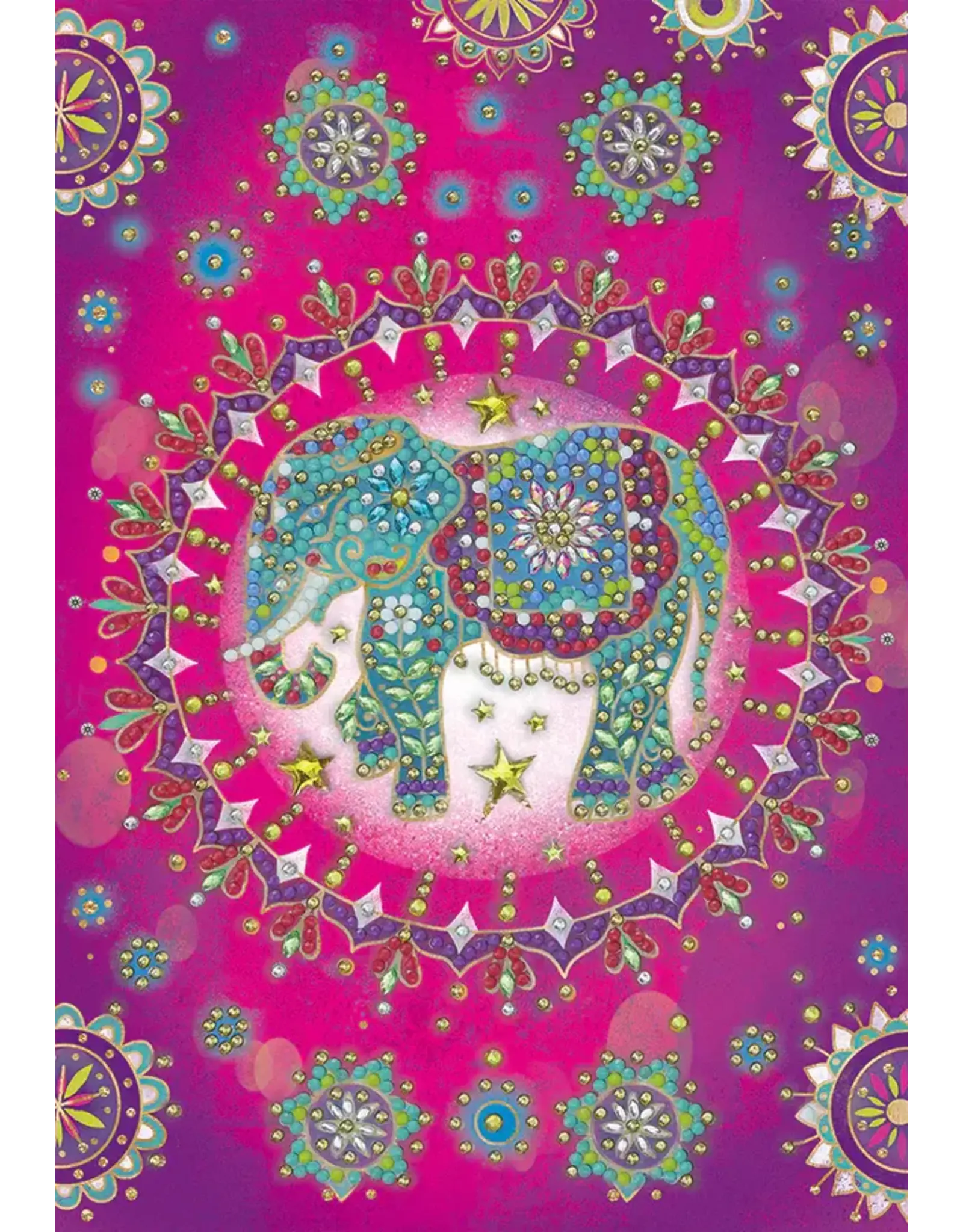Craft Buddy Crystal Art Notebook Kit: Elephant Fantasy