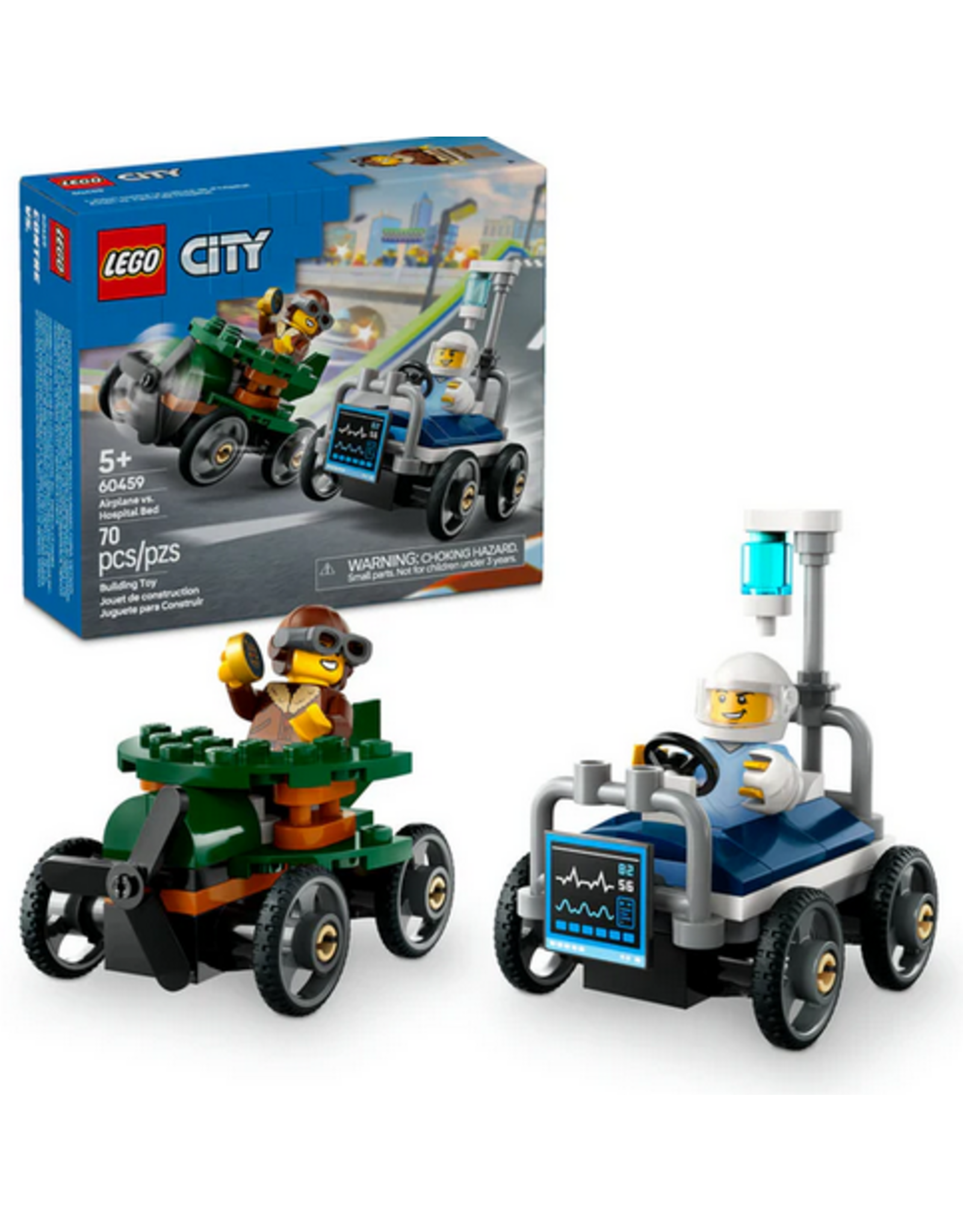 LEGO LEGO: City: Airplane vs. Hospital Bed Race Car Pack