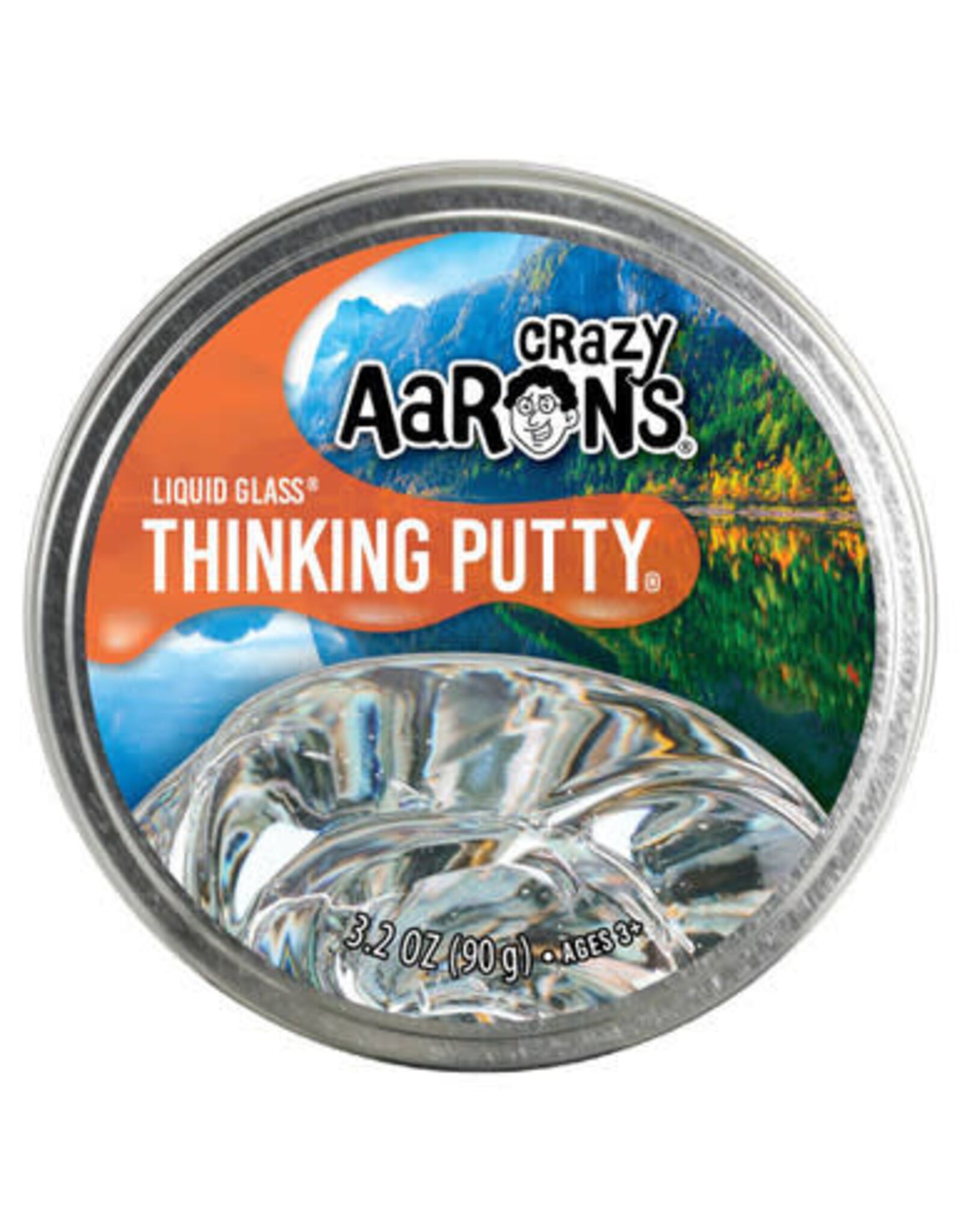 Liquid Glass Crystal Clear Thinking Putty 4" Tin