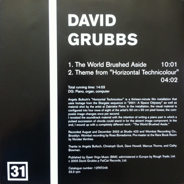 Rock/Pop David Grubbs / Avey Tare - Split Series #16 (VG)