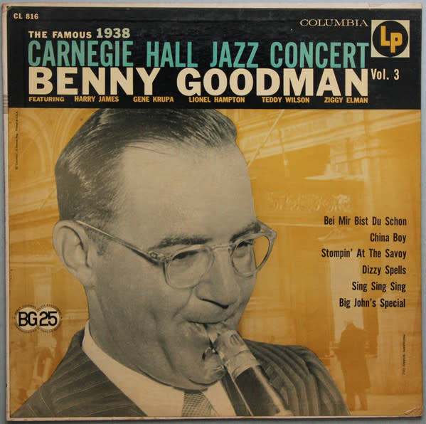Jazz Benny Goodman - Carnegie Hall Jazz Concert Vol. 3 (70s Reissue) (VG) (price sticker on cover)