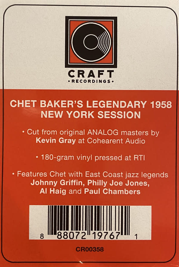 Jazz Chet Baker - In New York