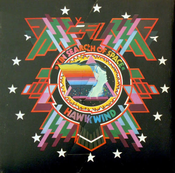 Rock/Pop Hawkwind - X In Search Of Space (1971 UK 1st Press, without booklet) (VG; one piece of tape helps keep Gimmix cover intact, mild creases)