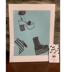 Grace Katie Dixon Print - More Shoes (Blue)