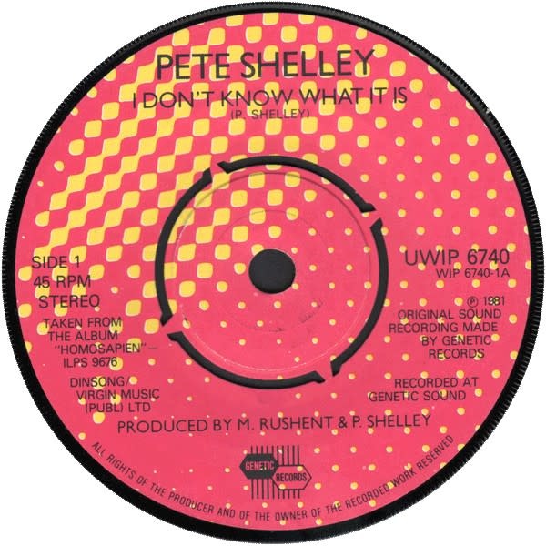 Rock/Pop Pete Shelley - I Don't Know What It Is (2 x 7" UK 1981) (VG+)