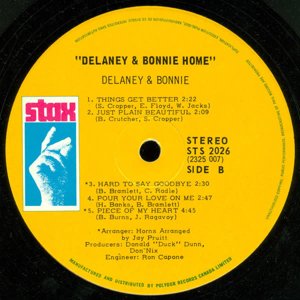 Rock/Pop Delaney & Bonnie - Home (1970 CA) (VG+; hole punch)