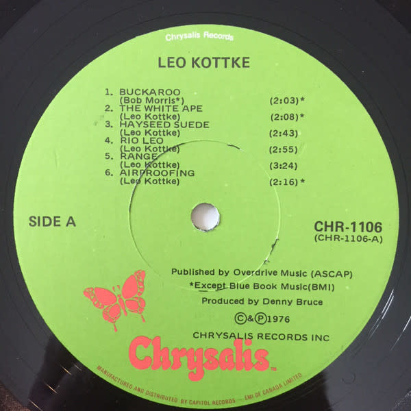 Folk/Country Leo Kottke - Balance (VG+; cut corner)