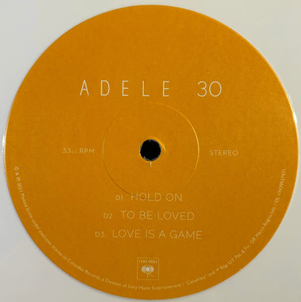 Pop Adele - 30 (White Vinyl) (NM/crease)