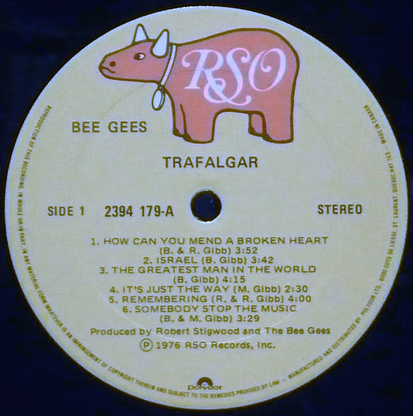 Rock/Pop Bee Gees - Trafalgar ('76 CA Reissue) (NM; hole punch)