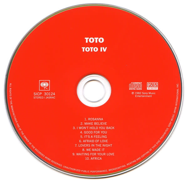 Rock/Pop Toto - Toto IV (2013 Japan w/Obi) (NM)