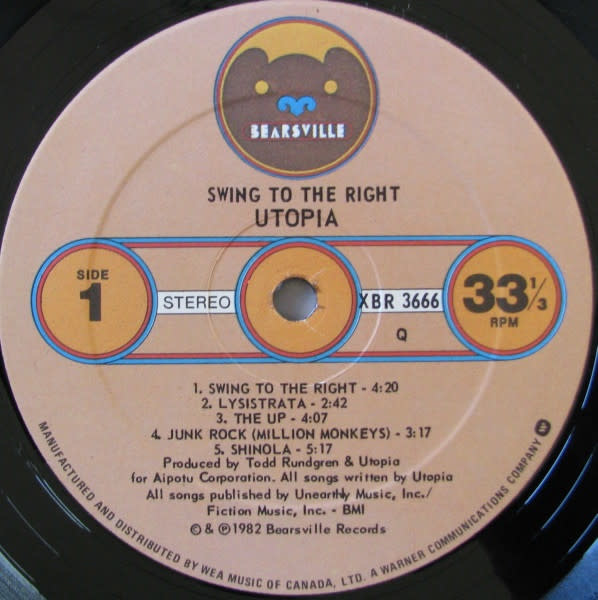 Rock/Pop Utopia - Swing To The Right (VG++)