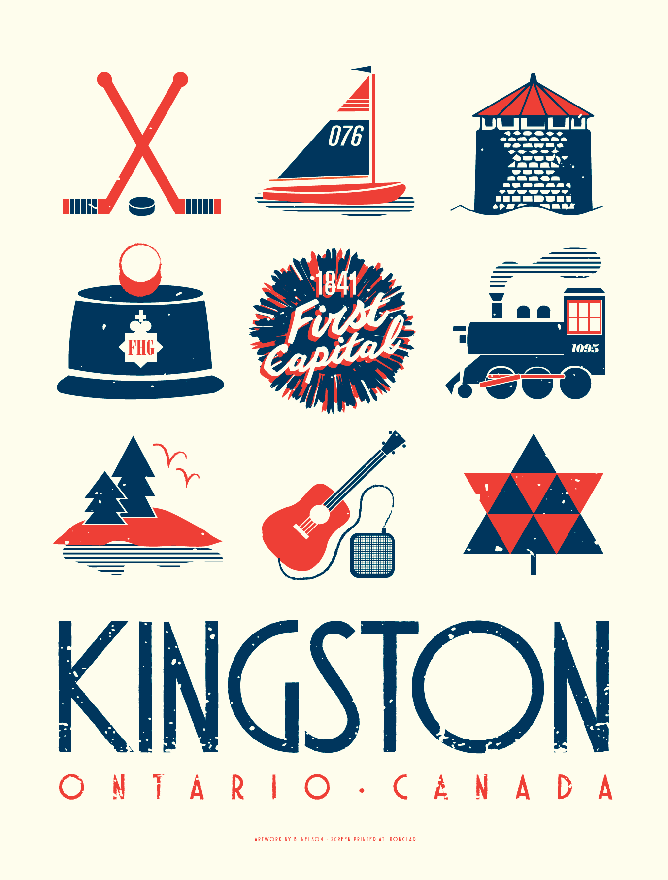 Art / Photography Kingston, ON - Silkscreen Poster by B. Nelson