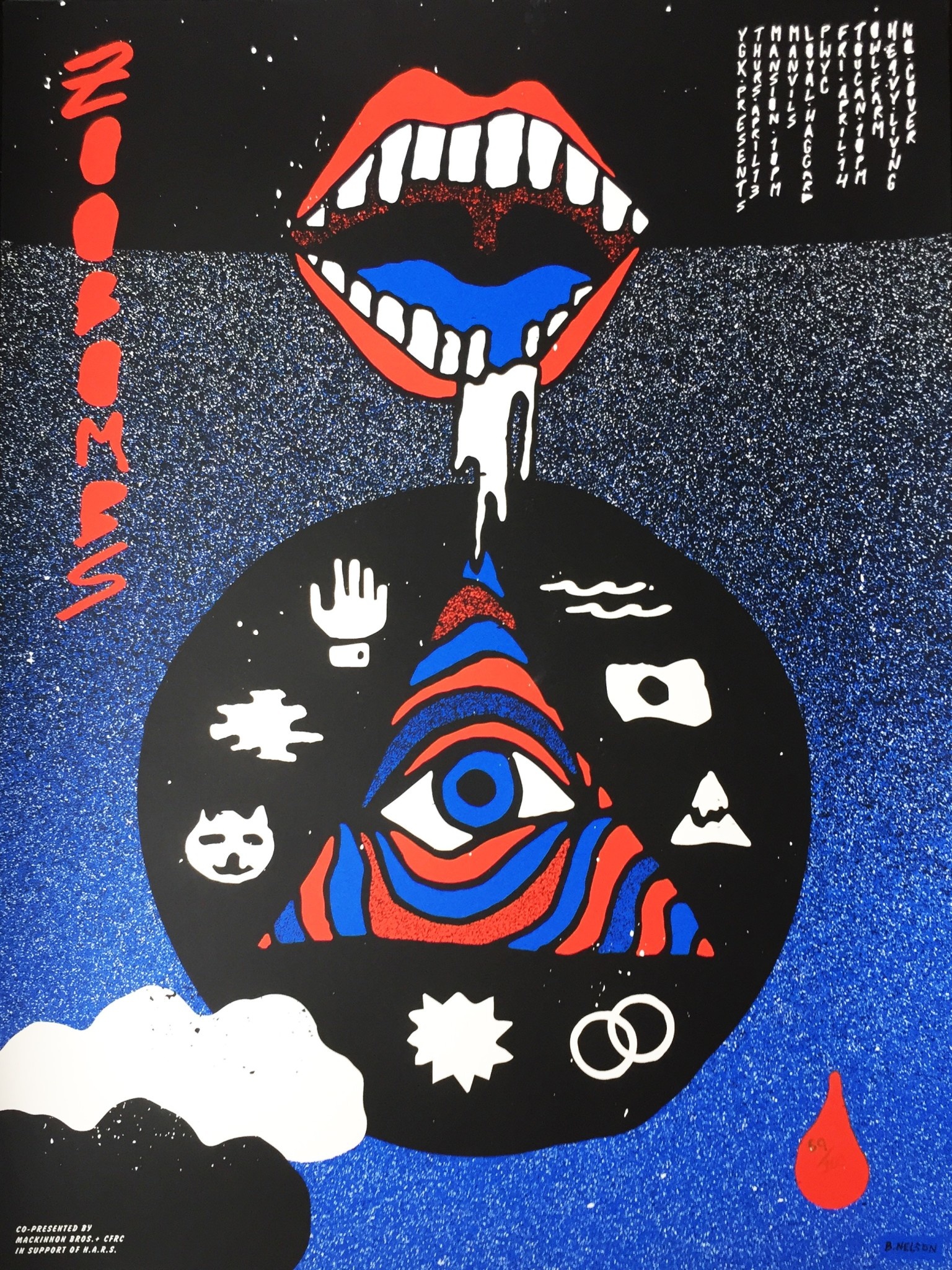 Art / Photography Zoobombs - Silkscreen Poster by B. Nelson