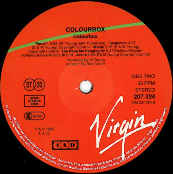 Rock/Pop Colourbox - S/T ('85 Germany 2LP) (VG+)