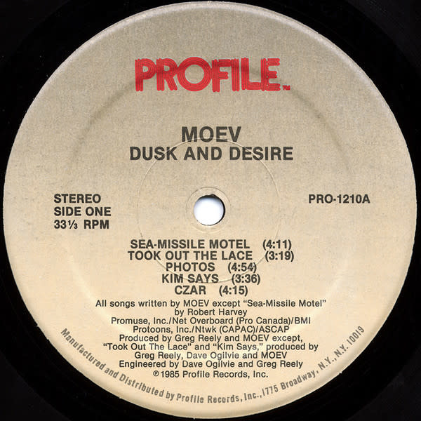 Rock/Pop Moev - Dusk And Desire ('85 US) (NM)