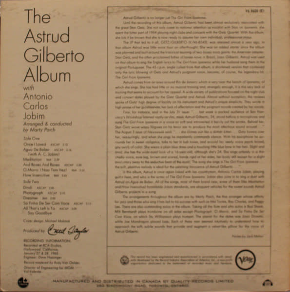 Jazz Astrud Gilberto - The Astrud Gilberto Album ('65 CA Stereo) (VG/ring/shelf-wear)