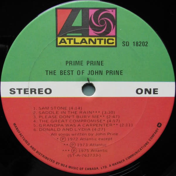 Folk/Country John Prine - Prime Prine: The Best Of John Prine ('76 CA) (NM)